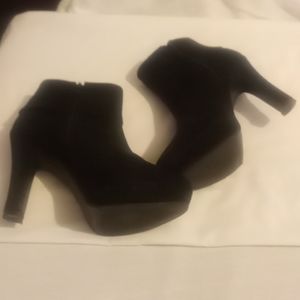 Black high heel boots